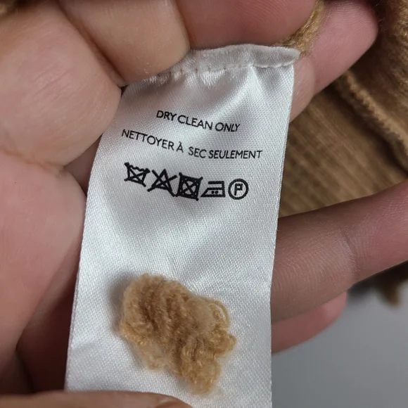 Anthropologie The Alani Cashmere Mock-Neck Sweater by Pilcro in Sand Dollar 1X - Picture 8 of 11